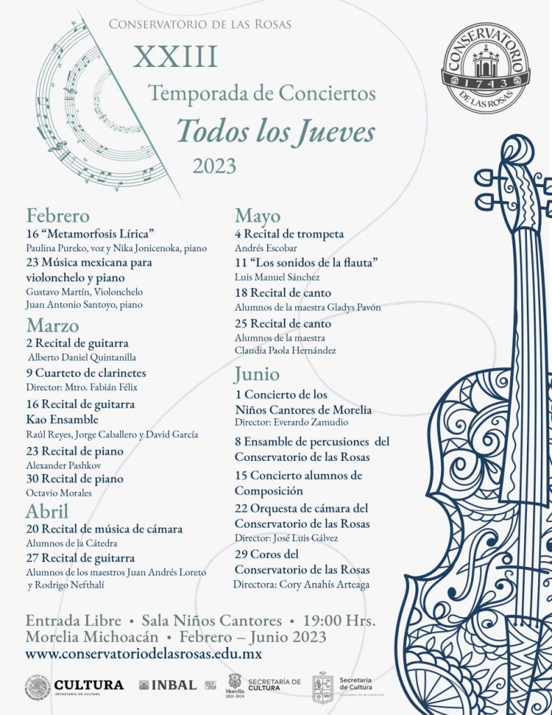 Temporada de conciertos todos los jueves 2023